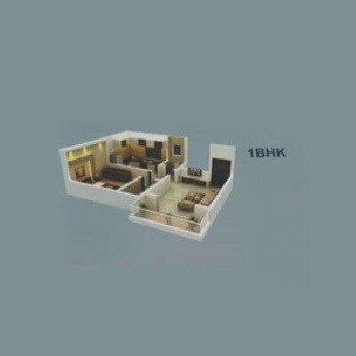 Floor plan of 1 BHK 413 Sq. Ft. Apartment in Neifion Indraprashth, Navi Mumbai