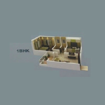 Floor plan of 1 BHK 458 Sq. Ft. Apartment in Neifion Indraprashth, Navi Mumbai