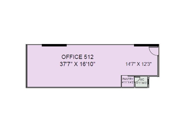 Floor plan of 953 Sq. Ft. Office Space in NMS Midas, Navi Mumbai