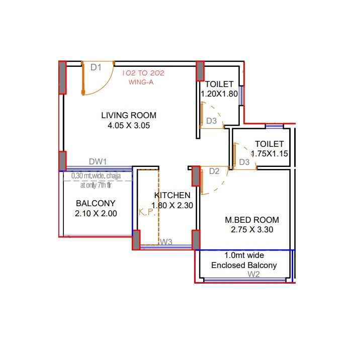 1 BHK 328 Sq. Ft. Apartment