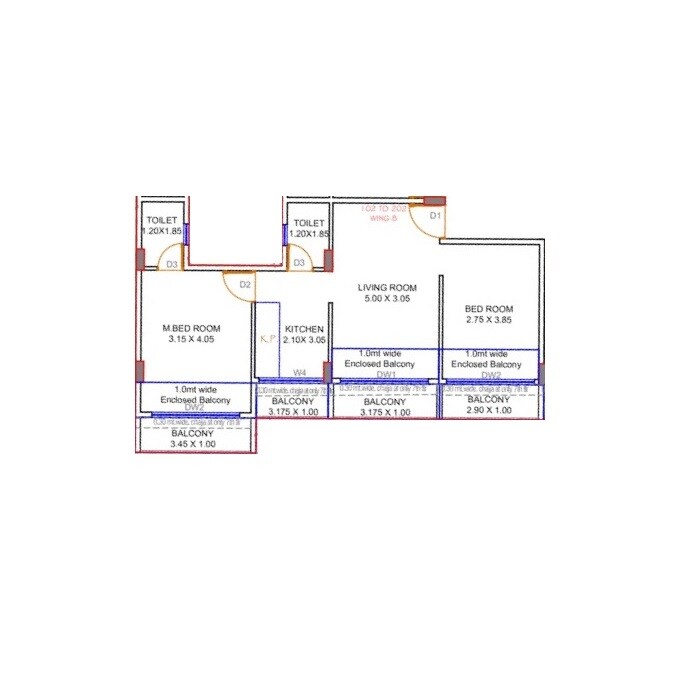 2 BHK 467 Sq. Ft. Apartment