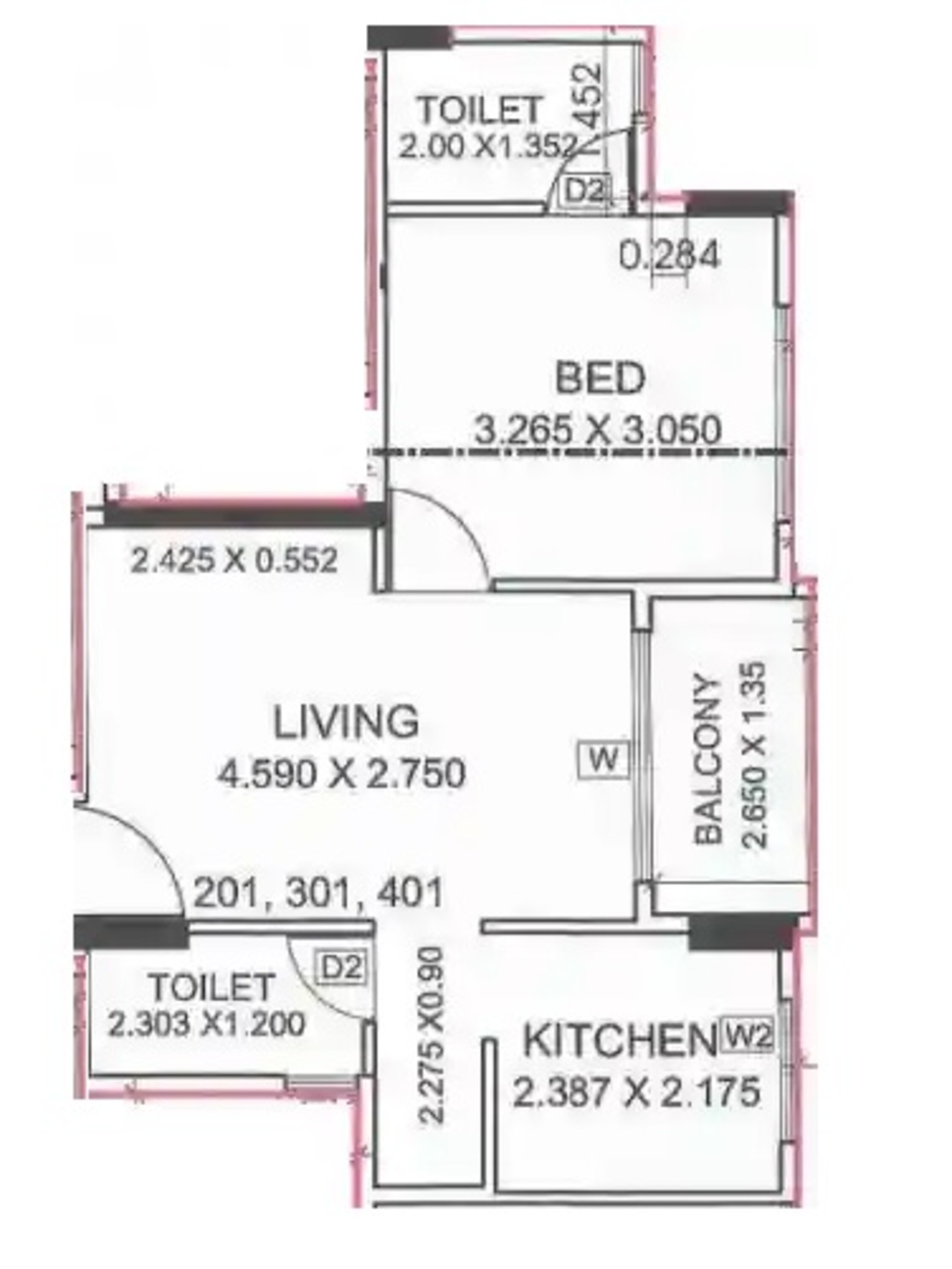 om vaastu residency apartment 1 bhk 426sqft 20253208163221