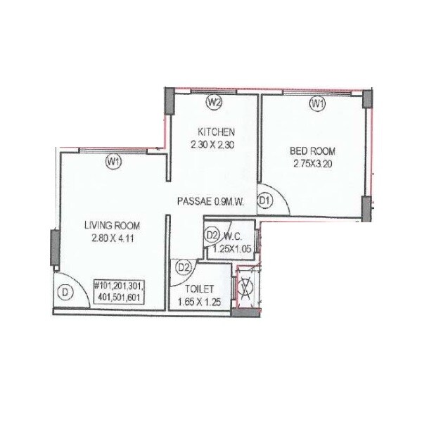 1 BHK 359 Sq. Ft. Apartment