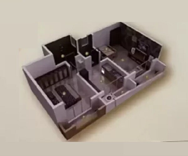 Floor plan of 1 BHK 401 Sq. Ft. Apartment in Oscar Heights, Navi Mumbai