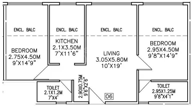 Pandurang Vaastu 2 BHK Layout