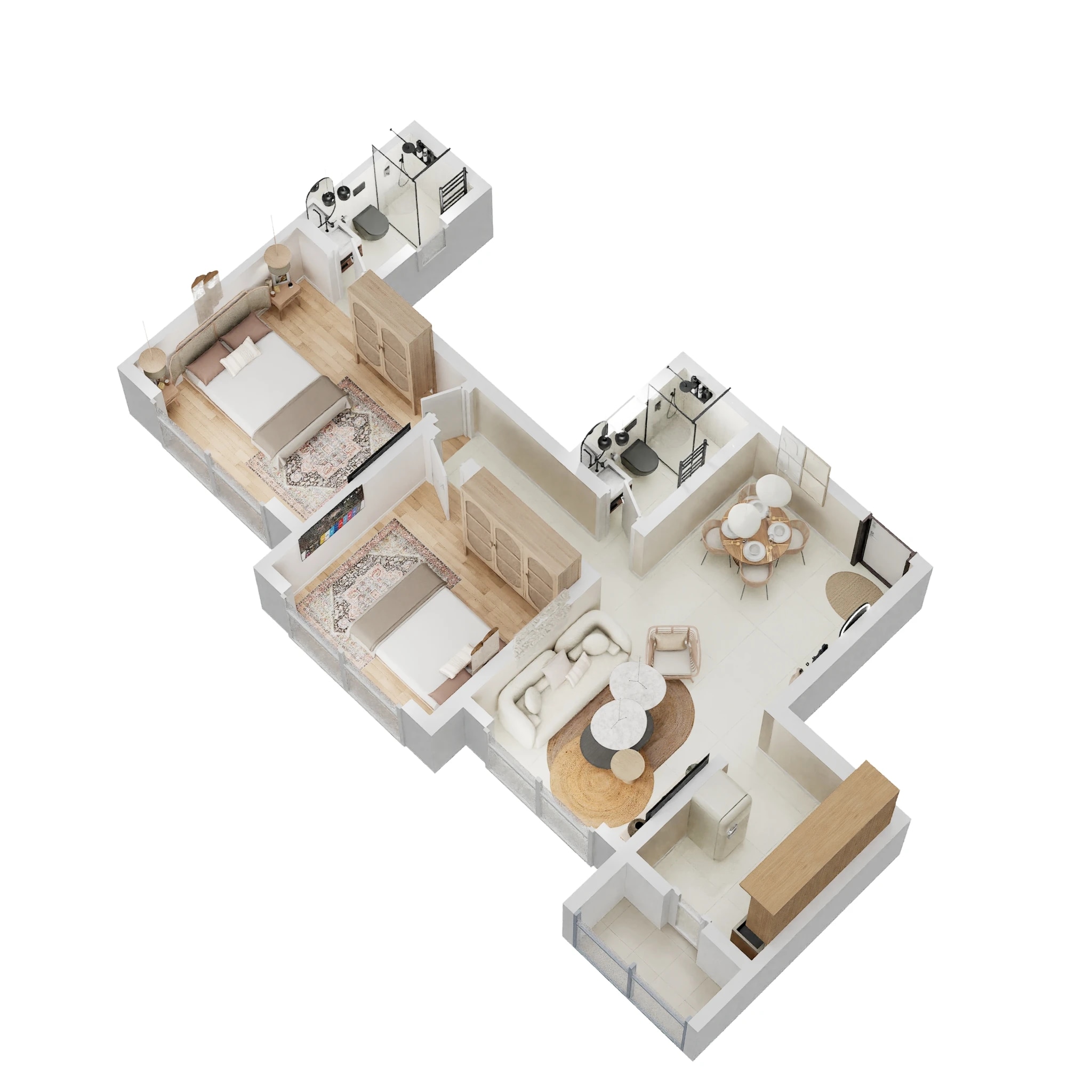 2 BHK 662 Sq. Ft. Apartment