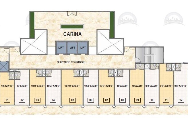 Floor plan of 350 Sq. Ft. Retail Shop in Paradise Sai Suncity, Navi Mumbai