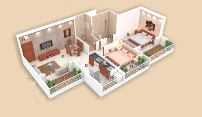 parth bhagat heritage apartment 2 bhk 487sqft 20245809115858