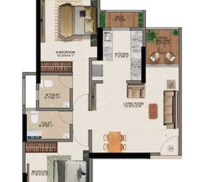 2 BHK 532 Sq. Ft. Apartment in Parth Lakeview
