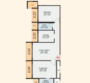 2 BHK 699 Sq. Ft. Apartment in Pawan Stone Vista