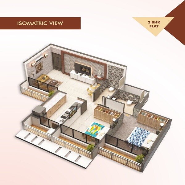 2 BHK 443 Sq. Ft. Apartment