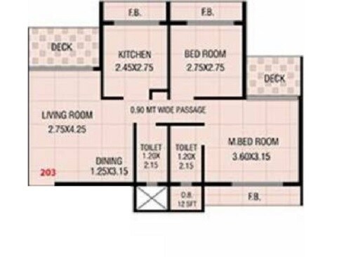 2 BHK 501 Sq. Ft. Apartment