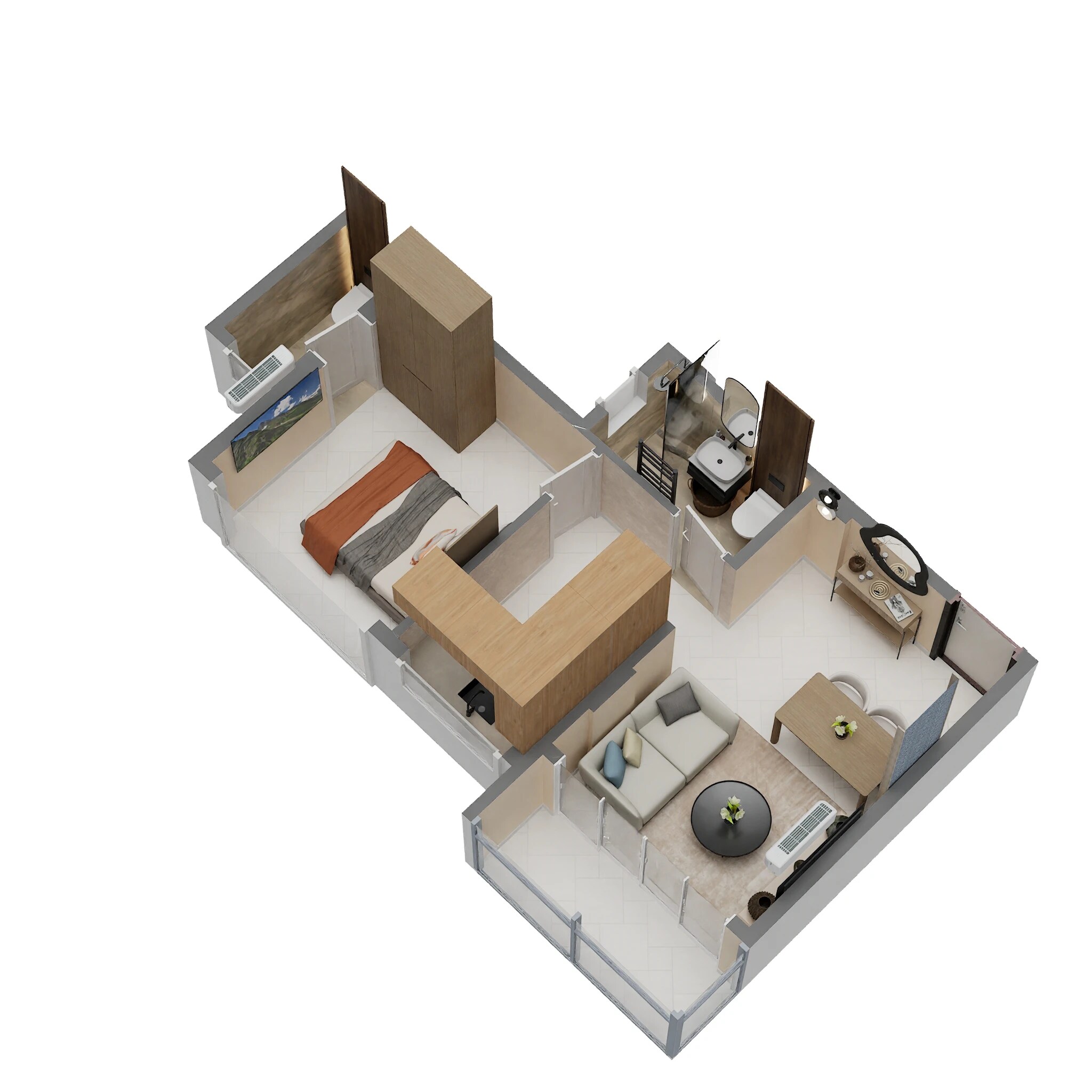 1 BHK 300 Sq. Ft. Apartment