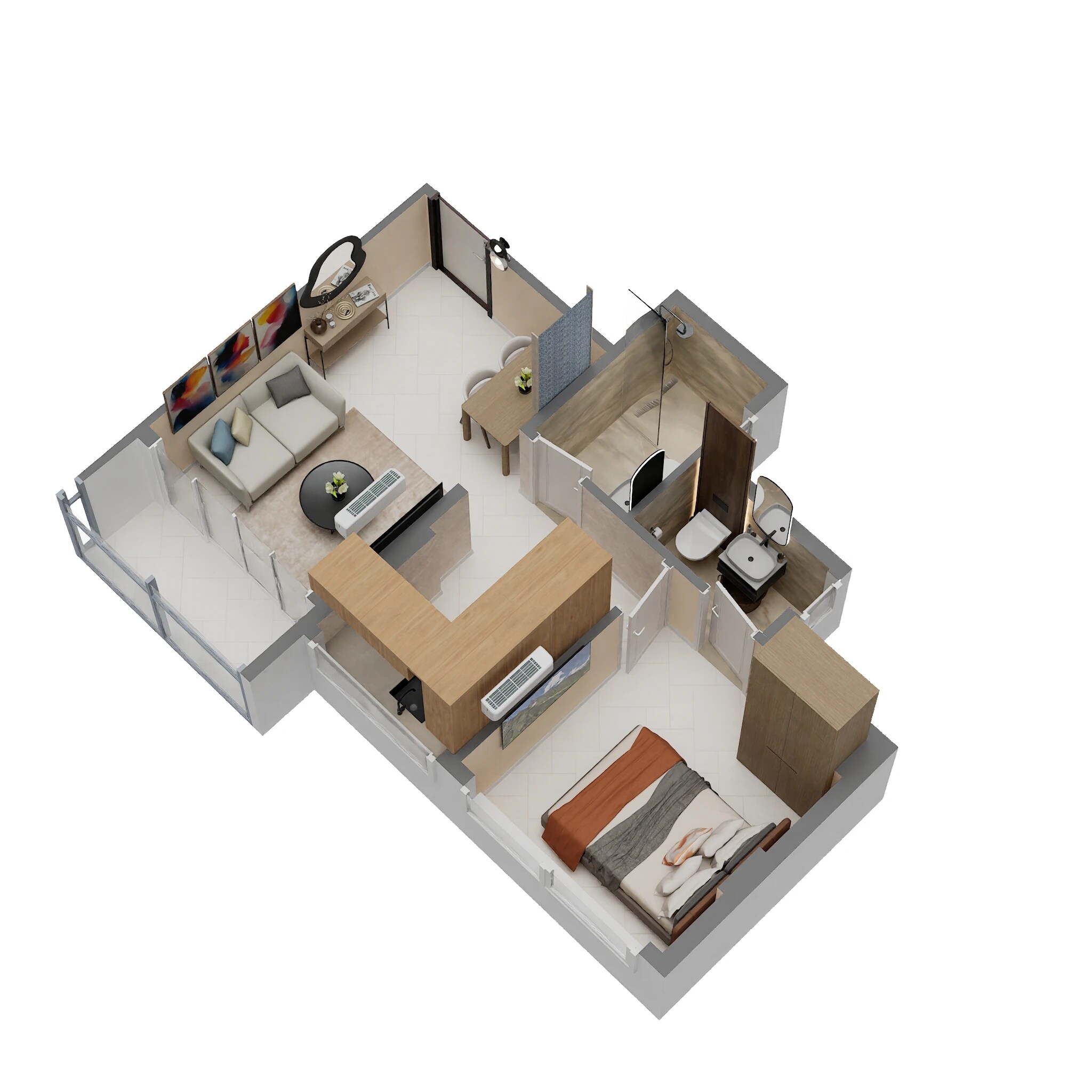 1 BHK 320 Sq. Ft. Apartment