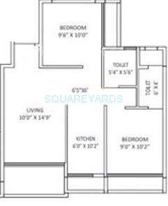 2 BHK 1050 Sq. Ft. Apartment in Progressive Group Ivy