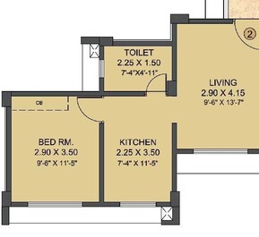1 BHK 368 Sq. Ft. Apartment in Puraniks City Sector 4A
