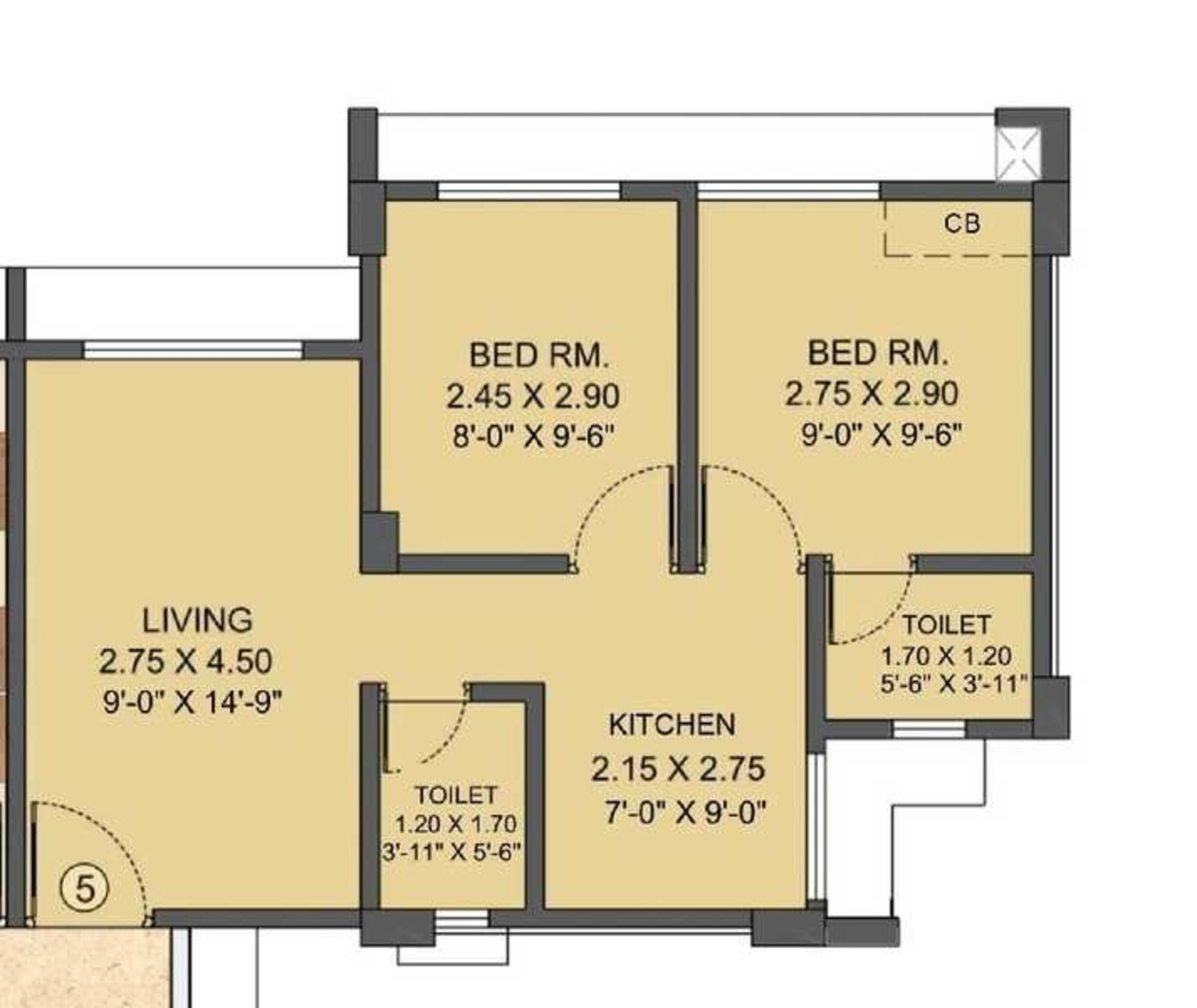 puraniks city sector 4a apartment 2 bhk 427sqft 20230429130427