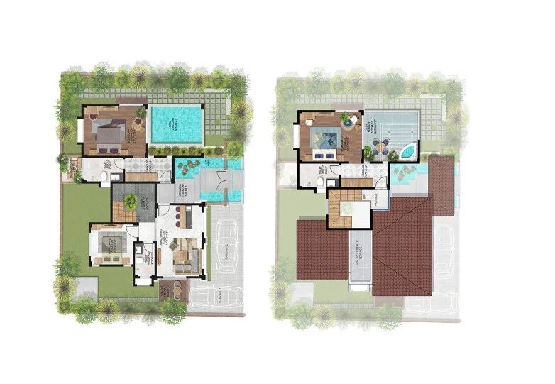 Floor plan of 3 BHK 1136 Sq. Ft. Villa in Pushpam Balibaug, Navi Mumbai