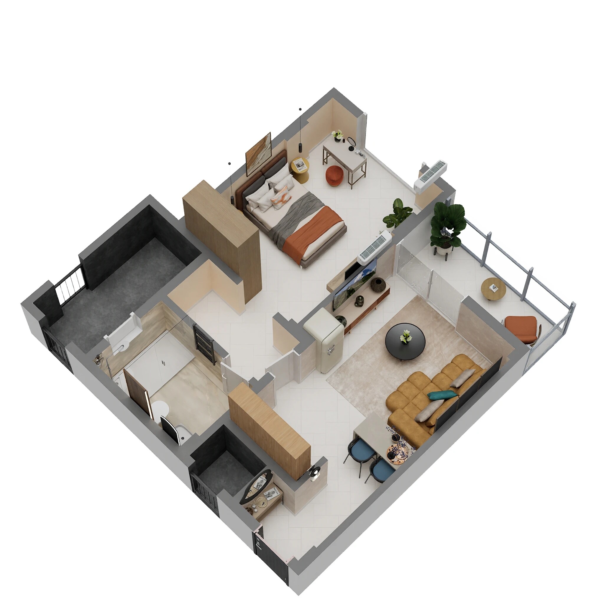 1 BHK 447 Sq. Ft. Apartment