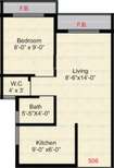 Raj Radha Balkrishna Niwas 1 BHK Layout