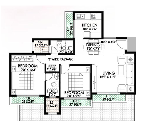 1 BHK 323 Sq. Ft. Apartment in Ravechi Nirmal Heights