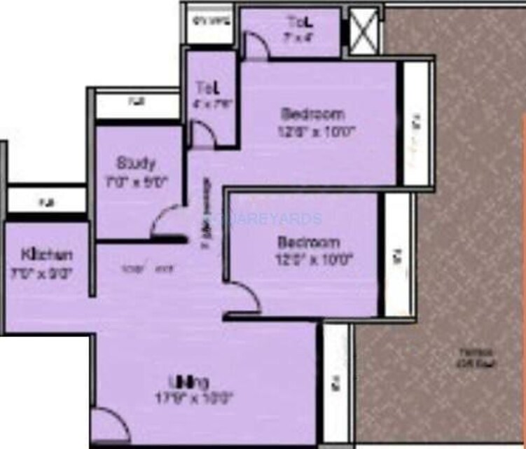 saha royale apartment 2bhk 1060sqft1