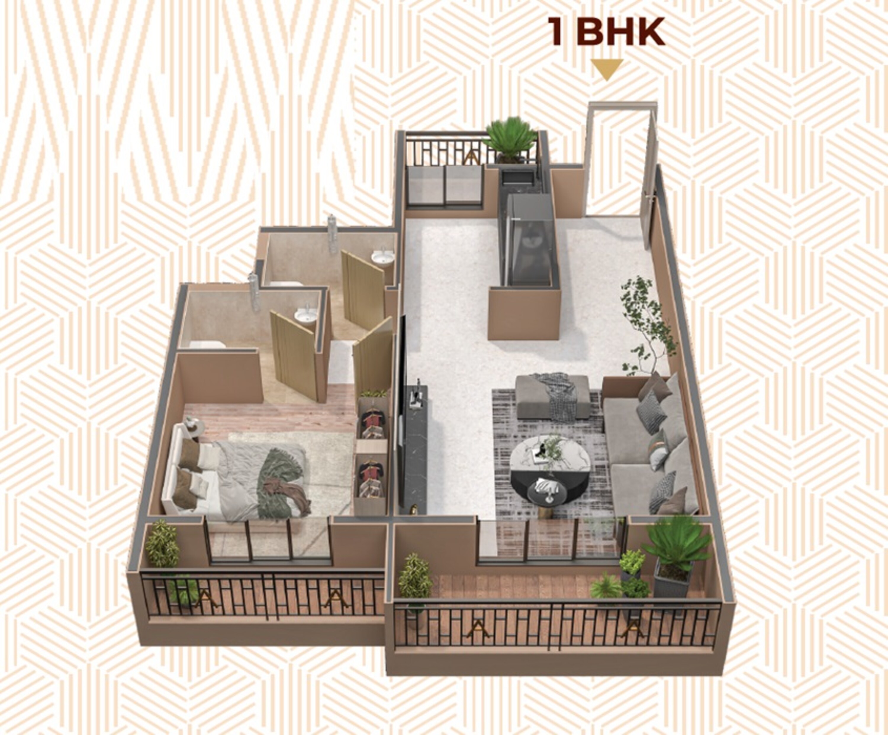1 BHK 388 Sq. Ft. Apartment in Sai Aansh Imperial