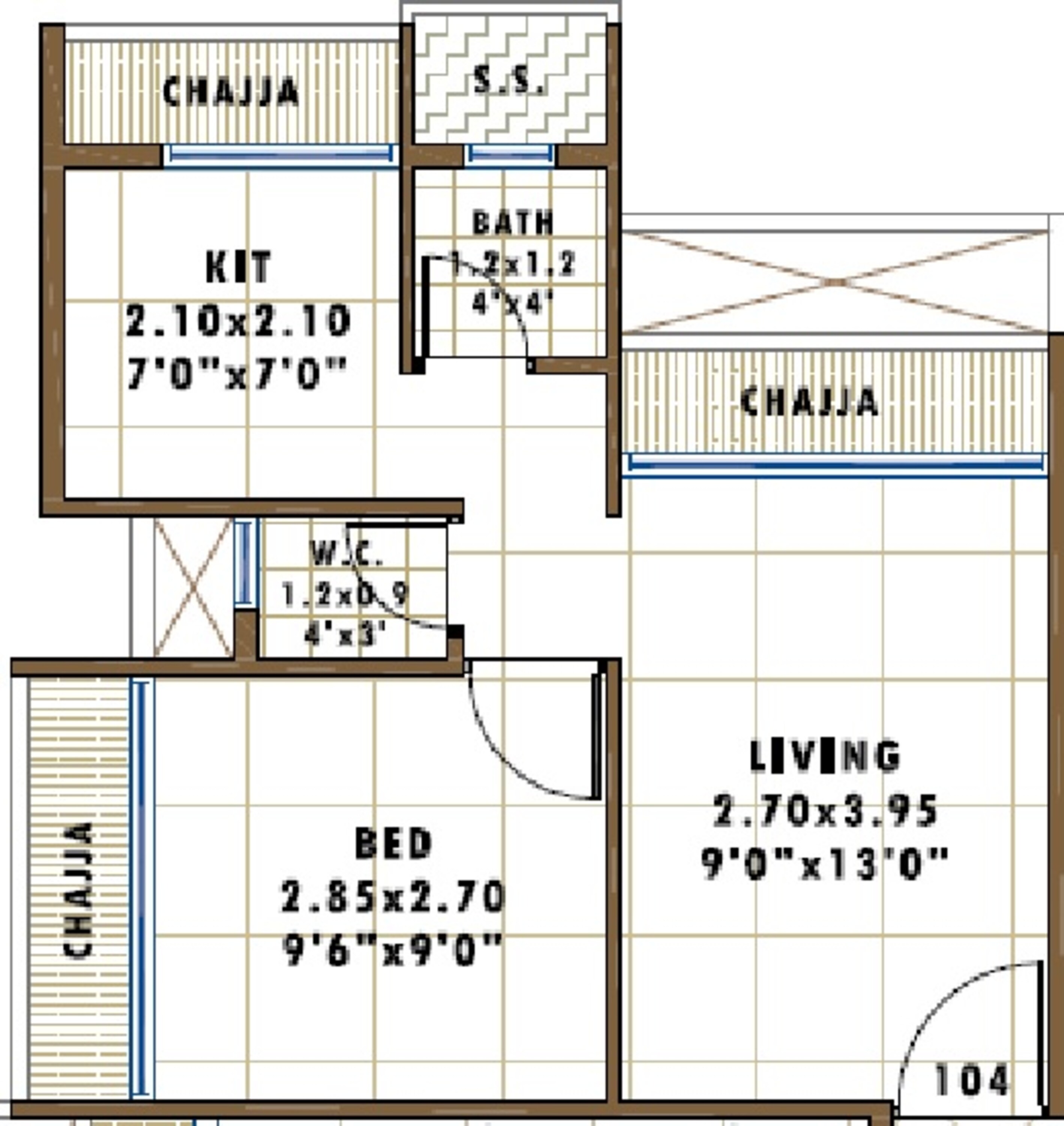 1 BHK 229 Sq. Ft. Apartment in Sambhav Deep Miracle