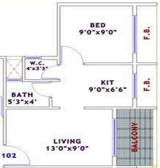1 BHK 585 Sq. Ft. Apartment in Sarang Srushti