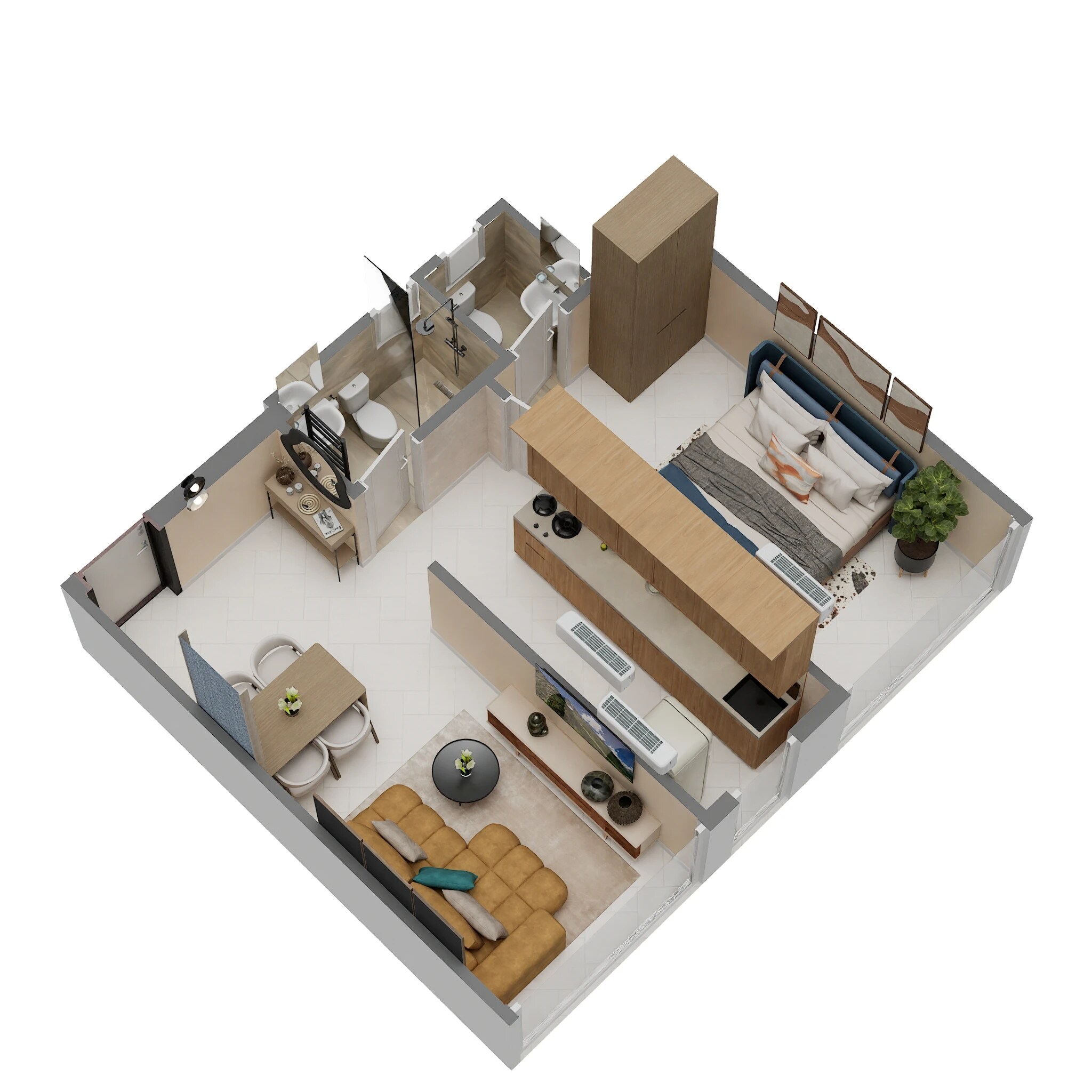 1 BHK 402 Sq. Ft. Apartment