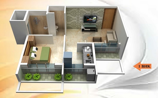 1 BHK 228 Sq. Ft. Apartment in Sarang Verbena