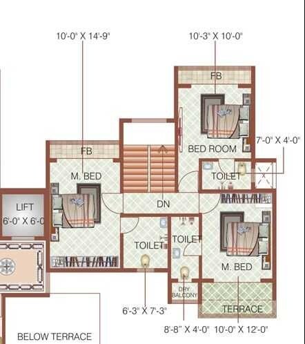 3 BHK 1505 Sq. Ft. Apartment