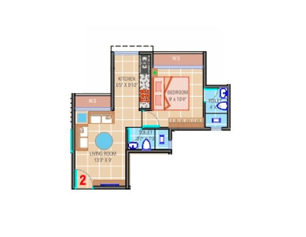 1 BHK 339 Sq. Ft. Apartment in Shree Mahalaxmi Sankul