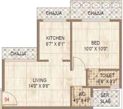 1 BHK 299 Sq. Ft. Apartment in Shree Sawan Majesty