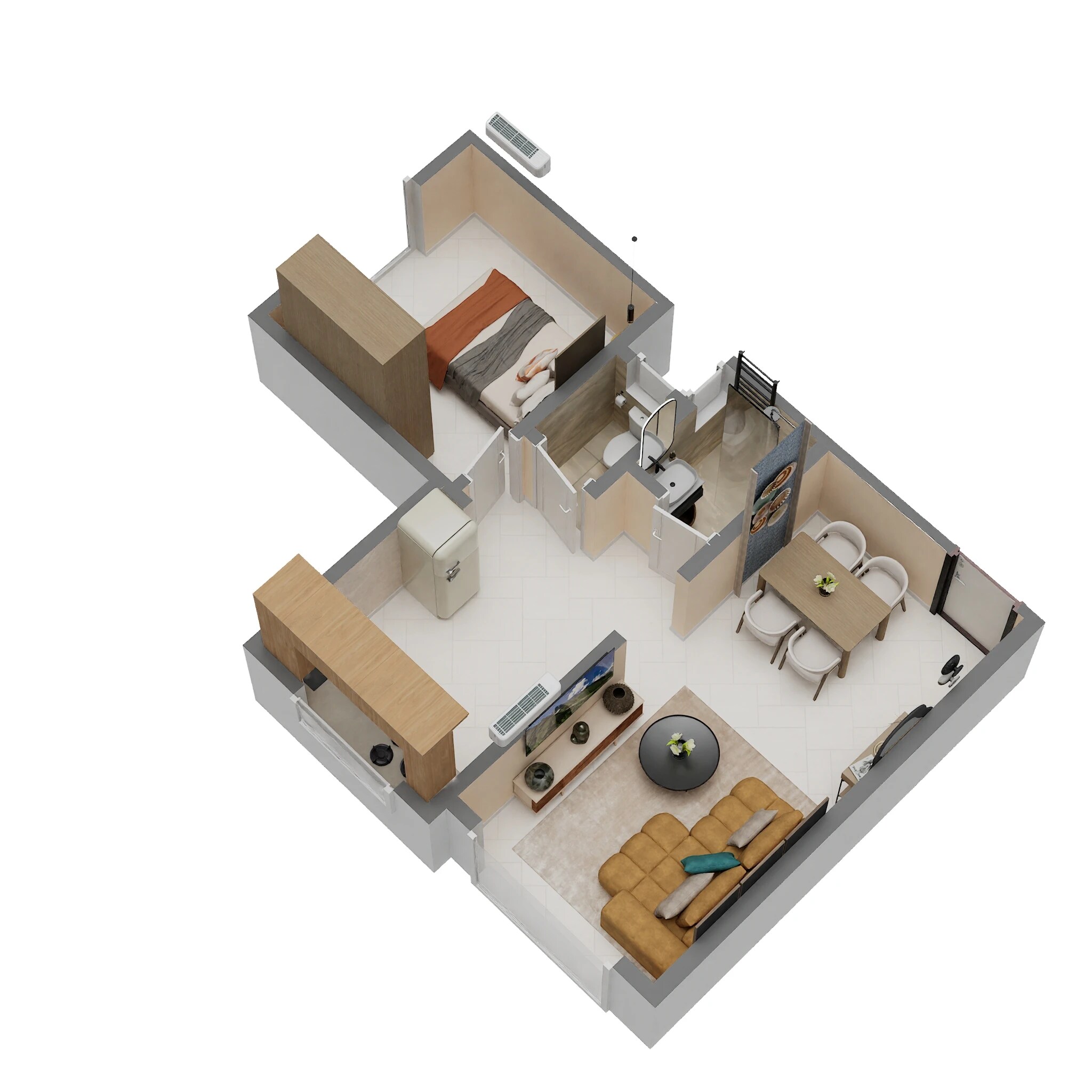 1 BHK 340 Sq. Ft. Apartment