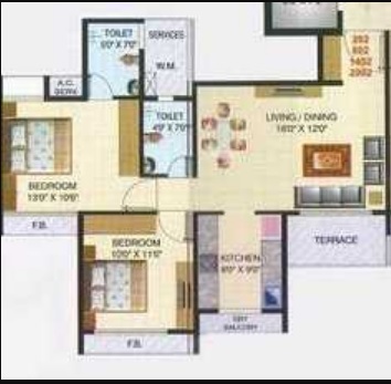 2 BHK 985 Sq. Ft. Apartment in Shubh Satyam Harmony