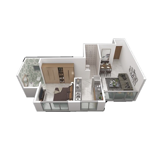 1 BHK 316 Sq. Ft. Apartment in Siddharth Geetanjali Bellezza