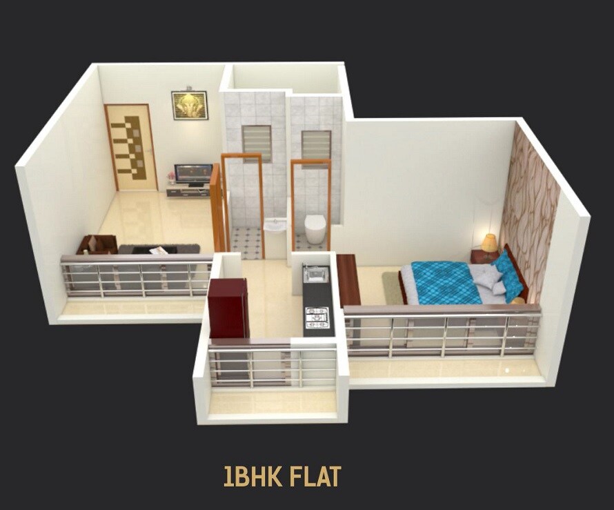 1 BHK 297 Sq. Ft. Apartment