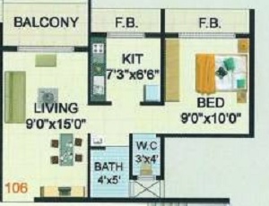 1 BHK 655 Sq. Ft. Apartment in Space Enclave