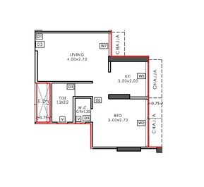1 BHK 320 Sq. Ft. Apartment in Space One Valencia