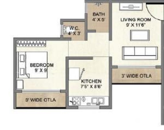 Space Sai Moreshwar 1 BHK Layout