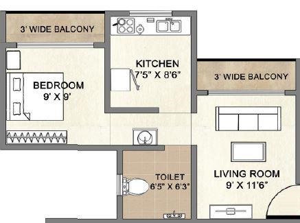 Space Sai Moreshwar 1 BHK Layout