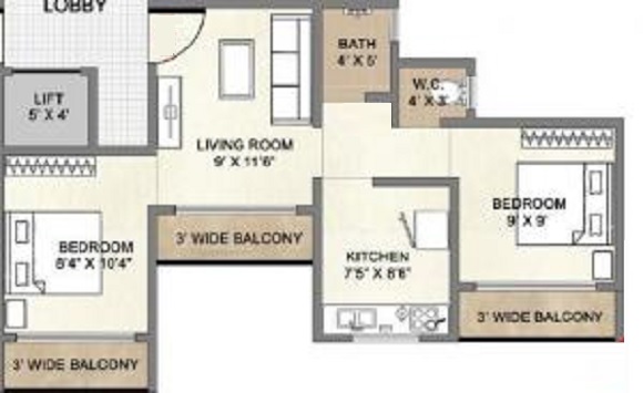 Space Sai Moreshwar 2 BHK Layout