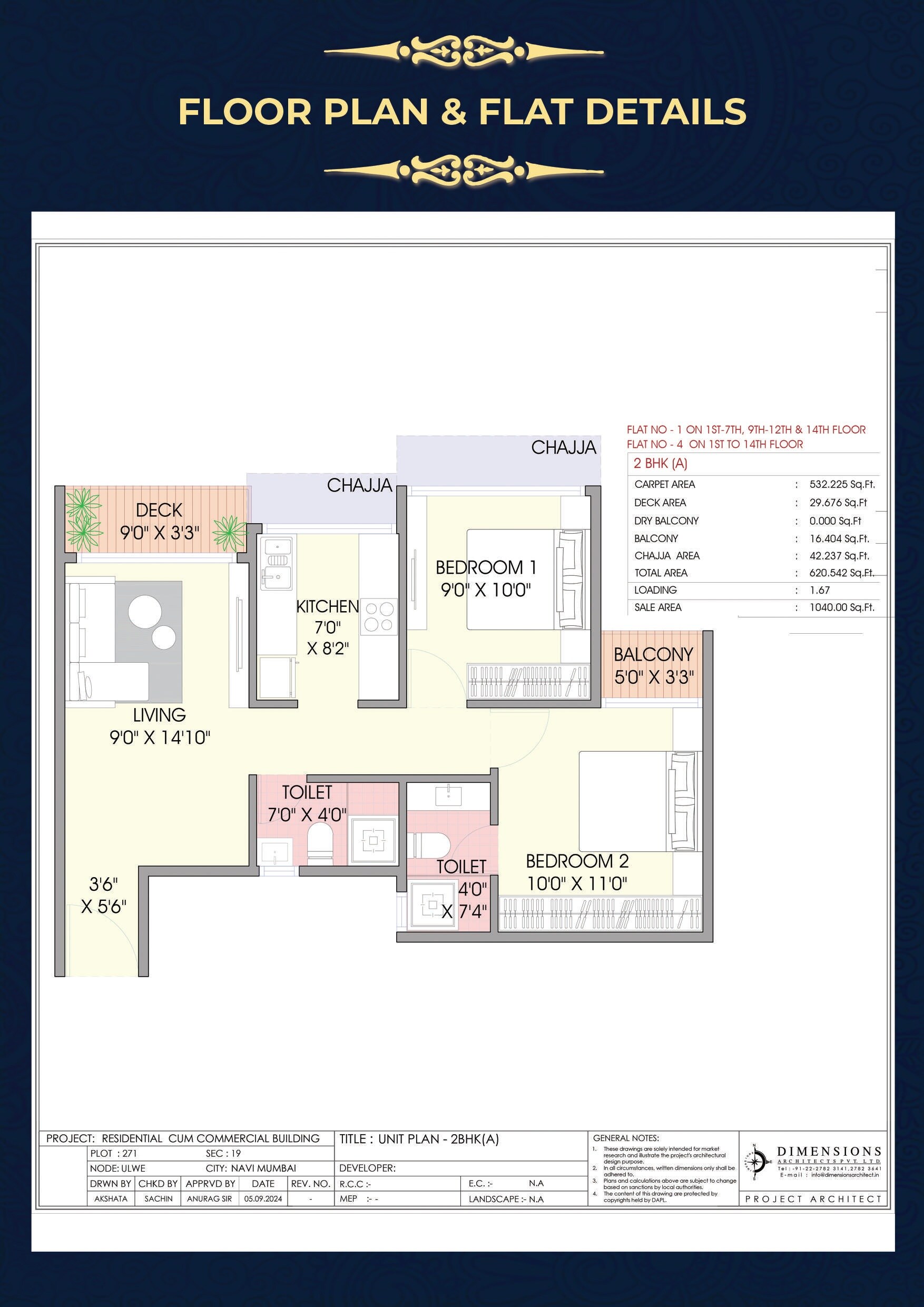 2 BHK 532 Sq. Ft. Apartment