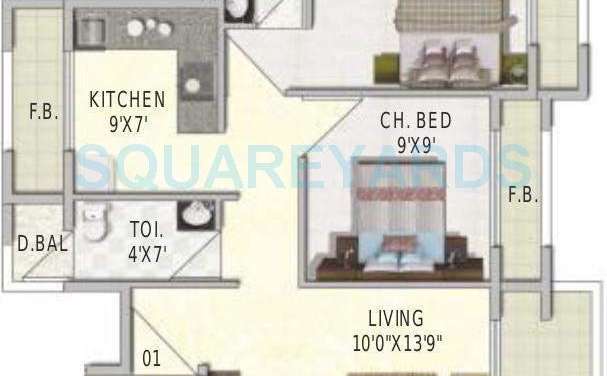 swaraj bellavita apartment 2bhk 980sqft1