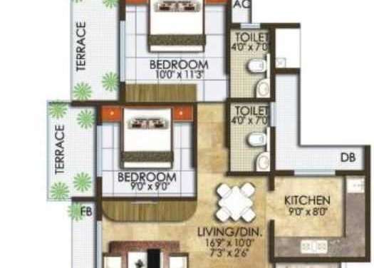 swaraj exotica apartment 2 bhk 1190sqft 20202011082000
