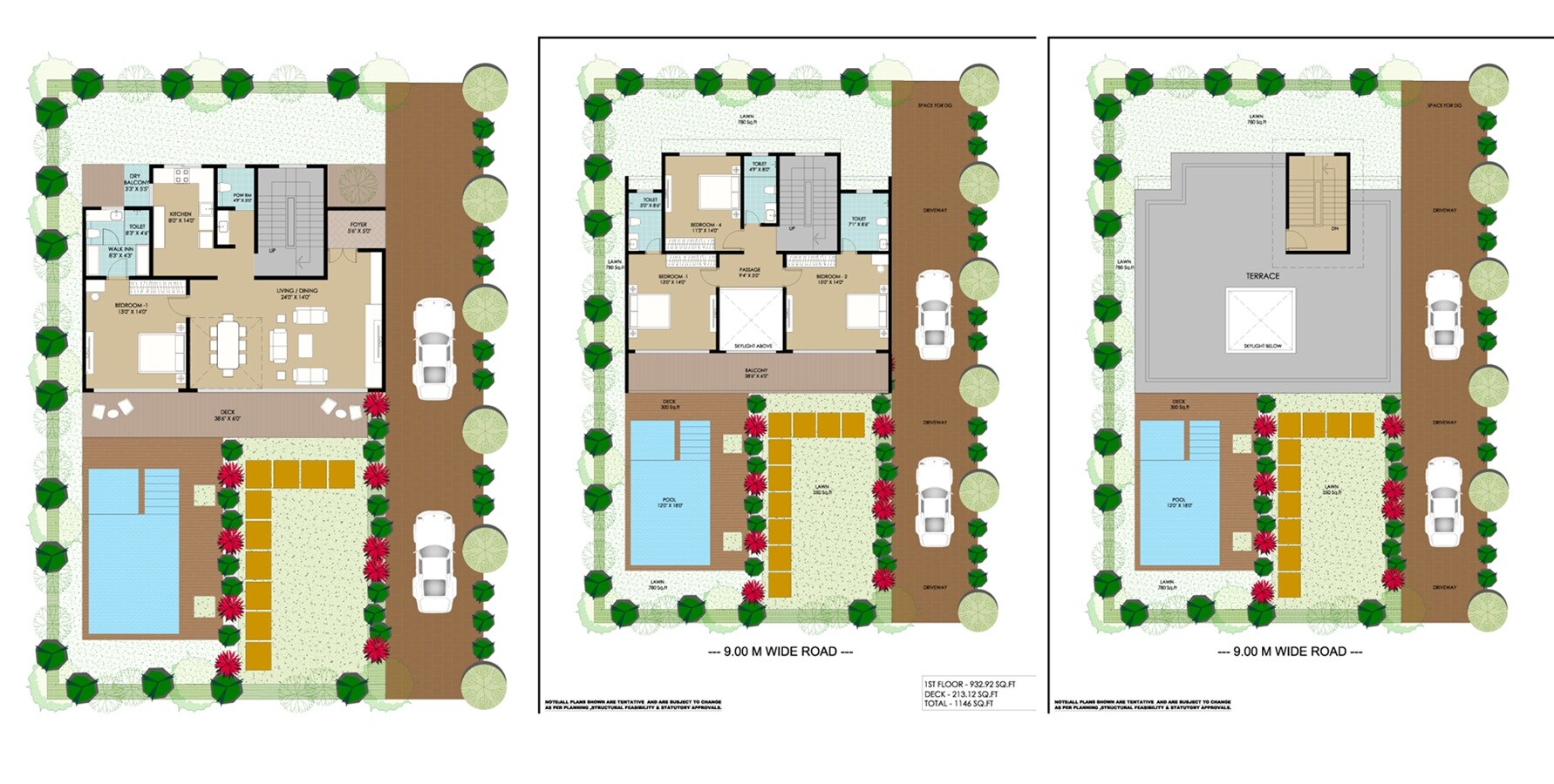 Floor plan of 4 BHK 1960 Sq. Ft. Villa in The Mountain Retreat, Navi Mumbai