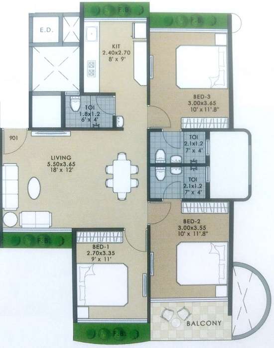 tricity palacio apartment 3 bhk 576sqft 20221320111300
