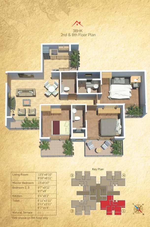 tricity pristine apartment 3bhk 1286sqft31