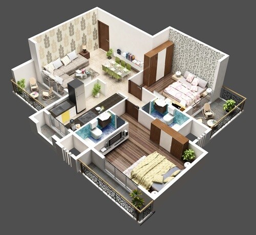 2 BHK 503 Sq. Ft. Apartment